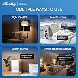 Shelly Listwa zasilająca Power Strip 4 Gen4 biała – Matter & WLAN Multi, 4-krotna inteligentna listwa zasilająca, pomiar mocy, 16 A, łącznie 3500 W, programator czasowy, Zigbee, Google, Alexa, Apple