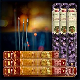 Precious Lavender Incense Sticks and Precious Chandan Sandalwood Incense Sticks with Incense Holder Bundle for Spiritual Décor and Home Fragrance
