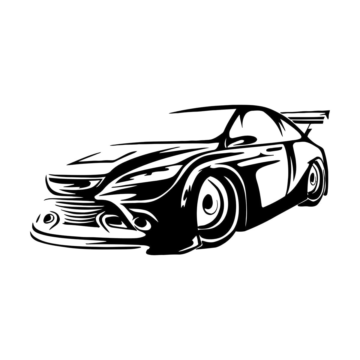 Sports car Wall Decal Vinyl Sport Car Luxury Wall Sticker for Home Bedroom Decoration Design Mural Removable Wallpaper Large - 46x91cm