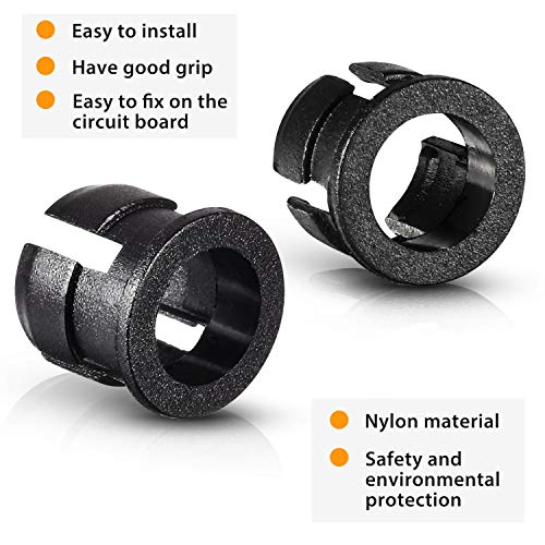 Mudder NM-MUDDER-0864 200 Pieces Black Plastic 5 Mm Led Holder Light Emitting Diode Holder Clip Display Panel Led Light Mounting Holders Bracket 5 Mm Lamp Bulb Socket Led Bezel Holder thumb #2