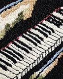 [Patrón preimpreso] El frente del kit de alfombra de bricolaje es una tela cuadriculada con patrones coloridos preimpresos, lo que facilita las manualidades. La parte posterior está hecha de material antideslizante y tiene un borde exquisito, que es resistente y duradero.