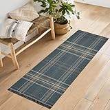 DALAWU Runner Rug for Hallway Kitchen Area Rugs Scottish Tartan Check Plaid Bedroom Bedside Rugs Machine Washable Non Slip Rubberback Entryway Mat Home Decor Aesthetic 23.5' x 72'