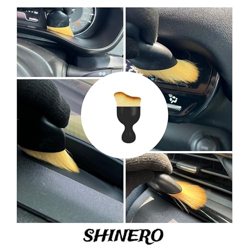 Image of CleanIt 5-in-1 Car Cleaning Brush Combo - Tire, Alloy, Dashboard & AC Vent Brush Set - Interior & Exterior Detailing Kit - Heavy-Duty, Reusable Car wash and Care Brushes