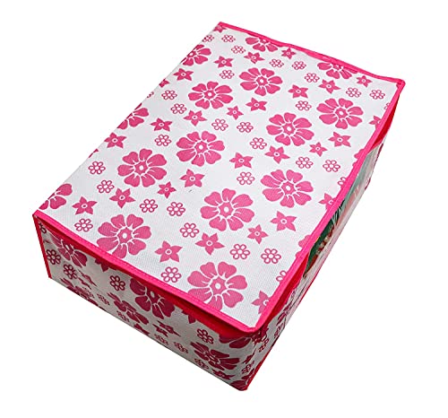 Image of IMMERSE Set of 6 Foldable Saree Covers | Clothes Storage Bag | Wardrobe Organizer with Transparent Window and Zip for Lehenga, Suit, Dress, and Accessories - Made in India