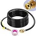 GCBSAEQ 1 LB Propane Quick Connect Hose Portable Appliances, 15FT Quick Connect RV Propane Hose Converter Replacement, 1 LB Bulk Portable Appliance to RV 1/4" Female Quick Disconnect