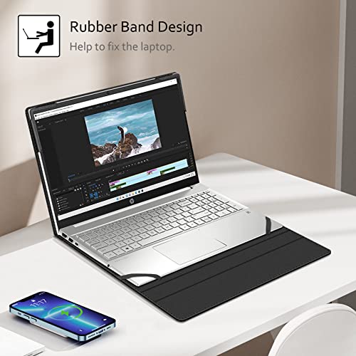 Fintie Schutzhülle für HP Pavilion 15-EGxxx 15t-eg00 / HP Pavilion 15-EHxxx 15z-eh00 Serie, aus hochwertigem PU-Leder, Schwarz – Ansicht 6