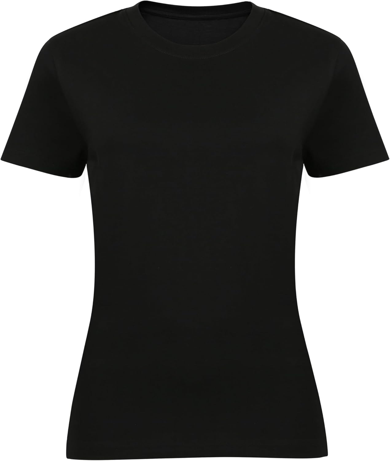 T Shirts for Women |Regular Fit Crew Neck Soft Tee Shirts | 100% Ringspun Combed Cotton T-Shirts| Short Sleeves - Image 2