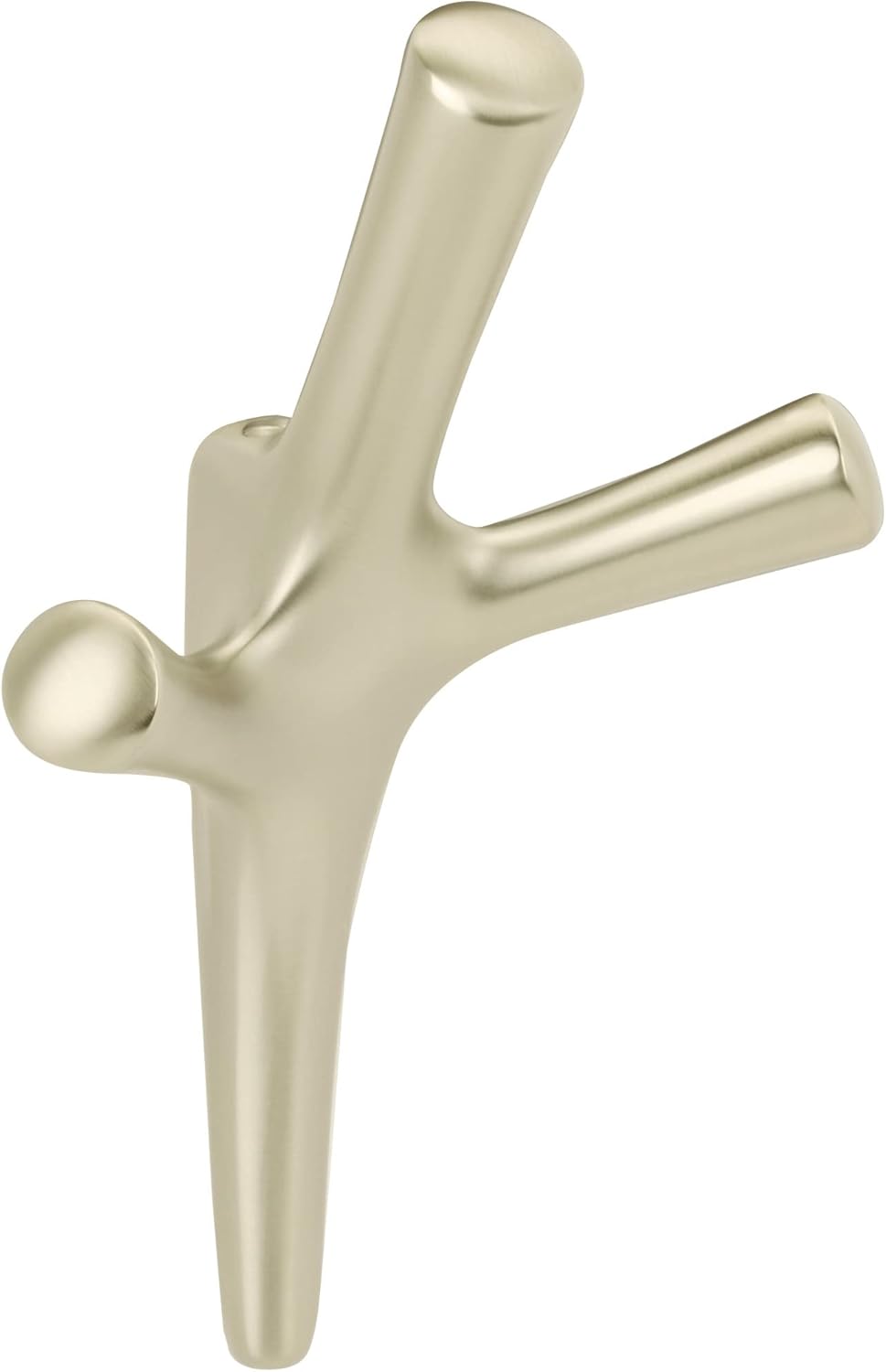 Amerock HBX37016BBZ | Kodiak Triple Prong Decorative Wall Hook | Golden Champagne Hook for Coats, Hats, Backpacks, Bags | Hooks for Bathroom, Bedroom, Closet, Entryway, Laundry Room, Office