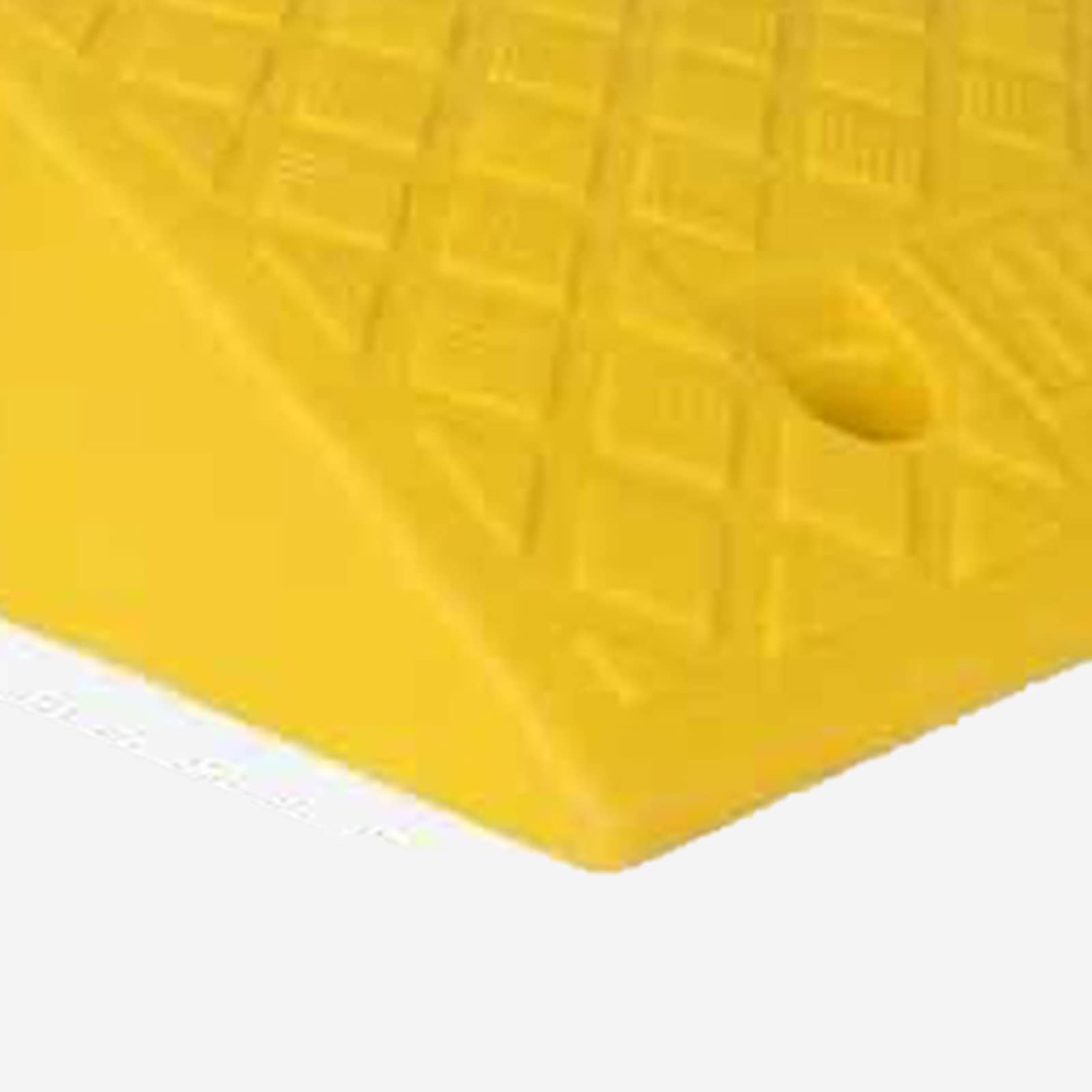 Cocoarm Pasos de Topes de Velocidad Cuesta Arriba, Rampa de Umbral de Plástico con Base Engrosada, Agarre Texturizado Amarillo Negro, Rampa de Acceso de Automóvil de Alta Visibilidad para