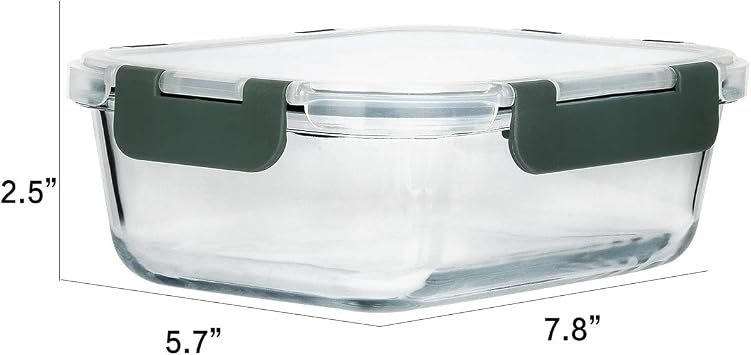 M MCIRCO [8-Pack,30 oz] Glass Meal Prep Containers,Glass Food Storage Containers,Airtight lunch Containers with Lids, Microwave, Oven, Freezer and Dishwasher