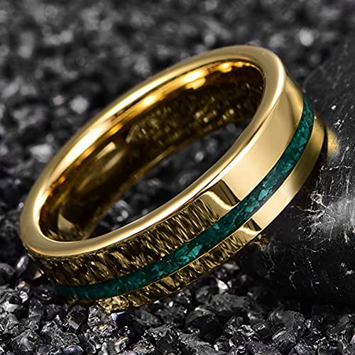 Nuncad T310R9@#US 6Mm Men'S Gold Tungsten Rings Inlaid thumb #4