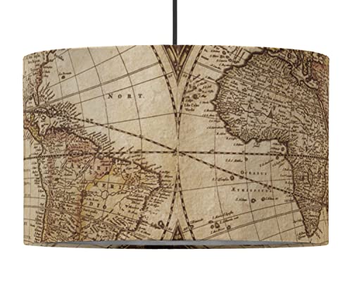 Youcustomizeit KIT-FBRC-LMPSHD-12+1315699 Vintage World Map 12 Inch Drum Lamp Shade thumb #3