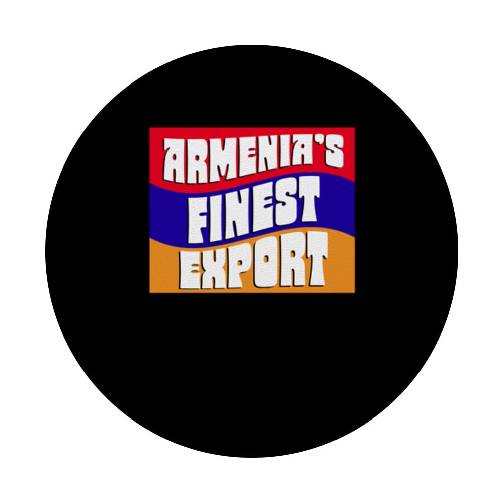 Armenia Armenian Flag PopSockets Swappable PopGrip, Black - Image 3
