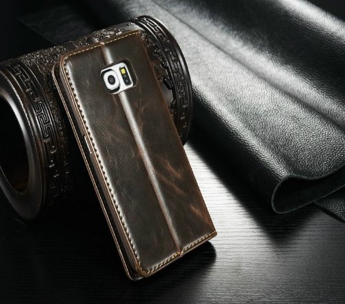 Pronuk® Galaxy S7 Edge case, retro in pelle