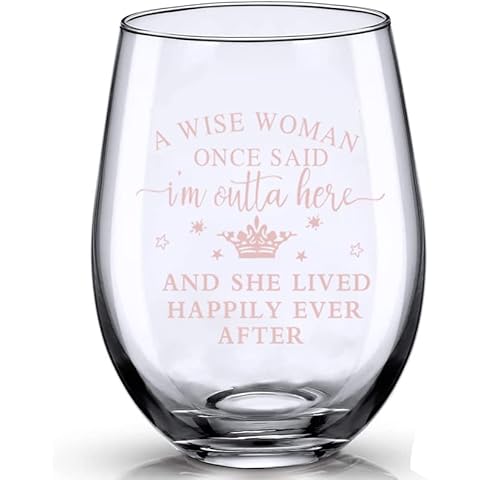 JUWNMANT Retirement Gifts Stemless Wine Glasses Cover