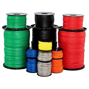 SGT KNOTS Hollow Braid HMPE Rope – Super Strong, Lightweight Rope For Towing, Arborist Work, Boating, Camping & More (1/8" Diameter, 25 Ft, Red)