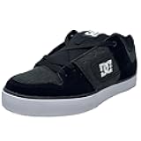 DC Men's Pure Skate Shoe, Black/White/Battleship, 9
