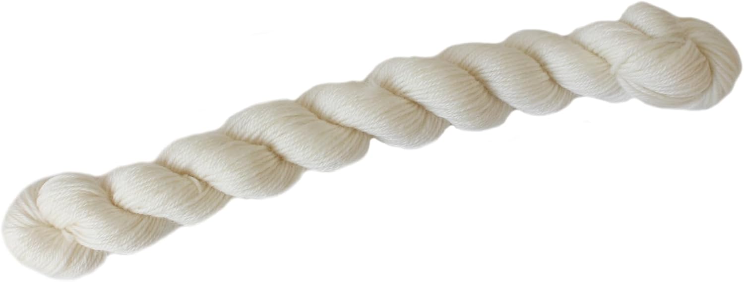 Undyed Fingering Weight 75% Superwash Merino Wool 25% Nylon 20 gram mini Skein Sock Yarn Fingering 4 Ply (50 skeins, Undyed Color)