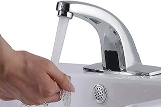 Touchless Sink Faucet Hot Cold Dual Temperature Sensor Water Tap Filter Bubbler Automatic Water Tap for Home Bathroom Hotel Office Kitchen