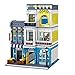 Produktbild Oeasy Modular Haus Architektur Modell Bausteine, 1278 Klemmbausteine Café Bauset mit Figuren, Häuser Modellbau Kompatibel mit Lego