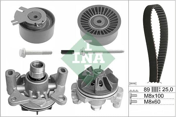INA Pompe Ă eau + kit de courroie de distribution 530019830