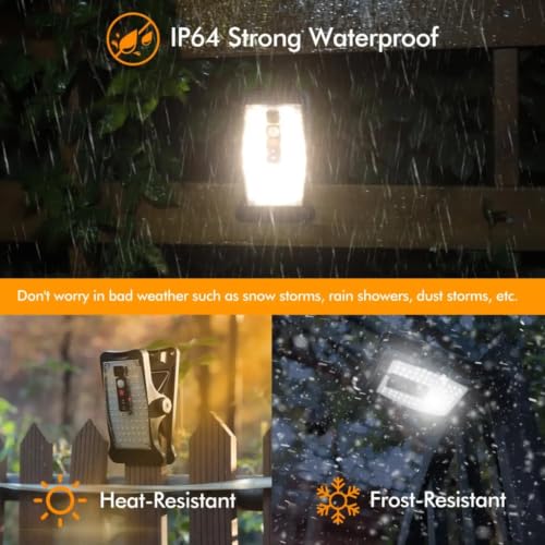 Image of Solar Light with Motion Sensor Light for Outdoor /Garden, Solar Clip Lights with inbuilt 1800MH Battery [Solar and USB Charging] (Multicolor White and Warm White)