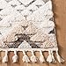 SAFAVIEH Area Rug 8x10 - Moroccan Tassel Shag Collection - Large - Ivory & Brown, Boho Design, Non-Shedding & Easy Cleaning, Plush Pile, Ideal for Living Room, Bedroom, Dining Space (MTS688A)