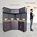 Tsnritor Red Garage Cabinet Storage System 10-Pcs Corner Workshop Set Garage Cabinet and Storage System for Tool Organization