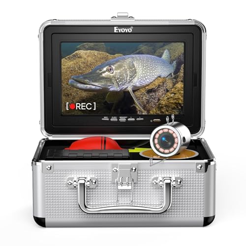 Eyoyo Fishing Camera Video Fish Finder 7 inch LCD Monitor 1000TVL Camera 12pcs IR Lights DVR+8GB with 30m Cable for Ice Lake Boat Fishing by Eyoyo - Used condition - CA$167.23
