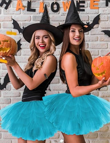 Bfons Tutus For Women Adult Tutu Tulle Skirts Costumes For Women 5 Layered Womens Pale Blue Tutu Skirts For Girls Teens Halloween Ballet Minion Sexy Witch Purge Mario Mike Wazowski Sully Cookie thumb #6