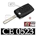 Jongo - Coque de Clé avec Lame Compatible avec Citroën C4, C5 et C6 | CE0523 | avec 1x Pile Maxell CR1620 | Boitier Clef Plip Voiture Télécommande 3 Boutons