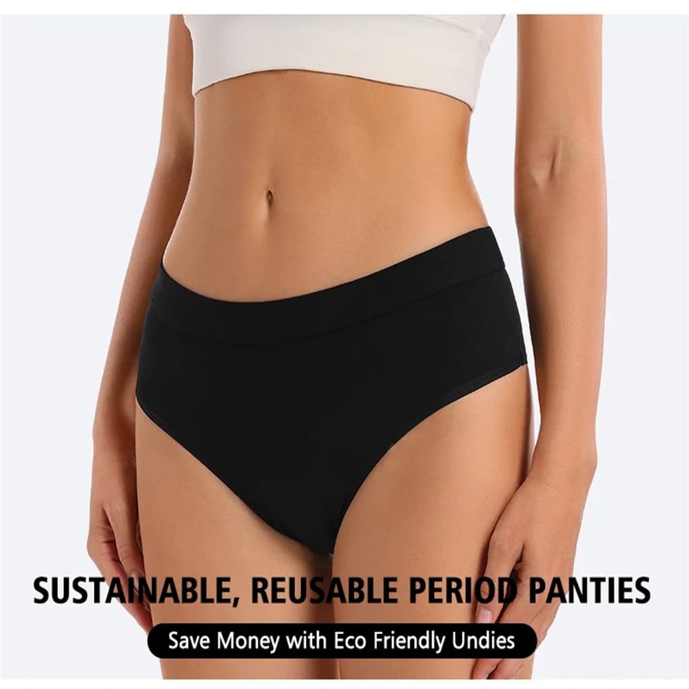 Mutande Mestruali da Donna intimo Sportivo Protettivo Mutande per Il periodo Post-Parto perizoma in Cotone Slip Hipster Biancheria intima Morbida 3 Pezzi Albicocca Xl