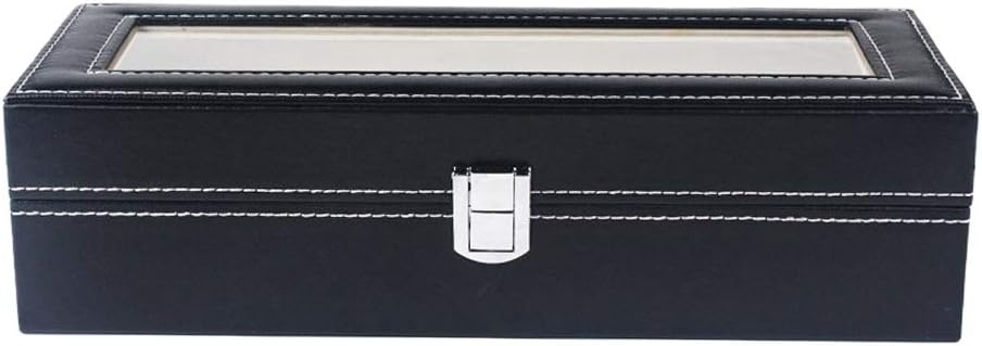 Trendy Retail 6 Slot Pu Leather Watch Box Display Case Organizer Jewelry Storage Boxes