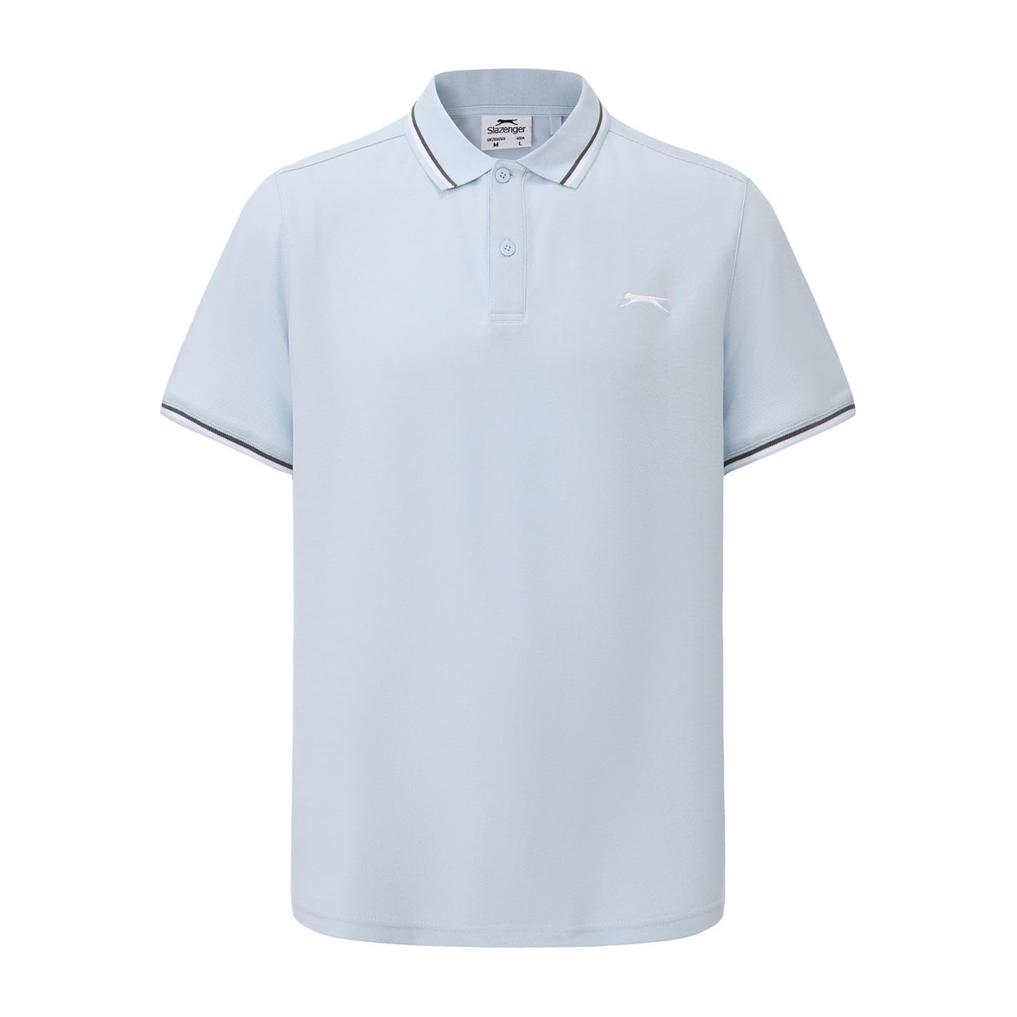 Slazenger Mens Polo Shirt Short Sleeve Lifestyle Light Blue XXL