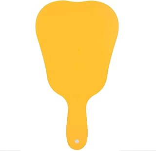 Restokki Herramienta de Espejo de Mano 4 Colores Moda Útil Lindo Mango de plástico Diente Cuidado Dental Mango Espejo de Dientes(Amarillo)