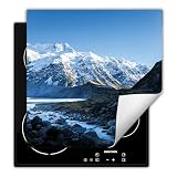 DarHaus Piastra di copertura per fornelli 50x52 cm Copri piano cottura vinile - Inverno - montagne