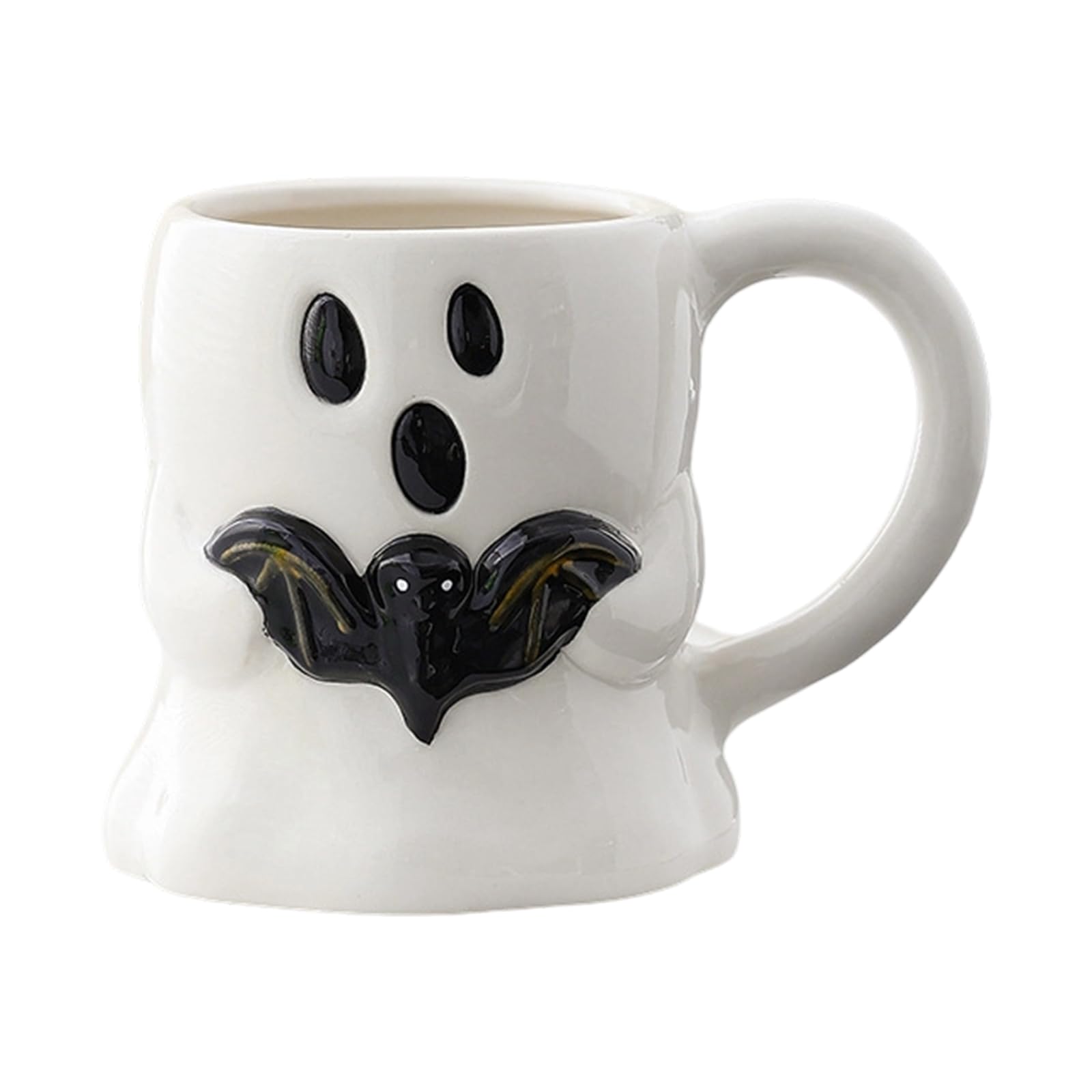 Xinsheinelry Halloween White Porcelain Cup Ghoul Decorated Ceramic Mugs Dishwasher Friendly Design for Teas or Festive Parties Halloween Mugs