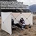 LANGWEI Camping Windbreaker, Folding Wind Break Screen Privacy Shelter, Gas Stove Burner Windscreen for Camping, Caravanning, Beach Or Garden,4.8m