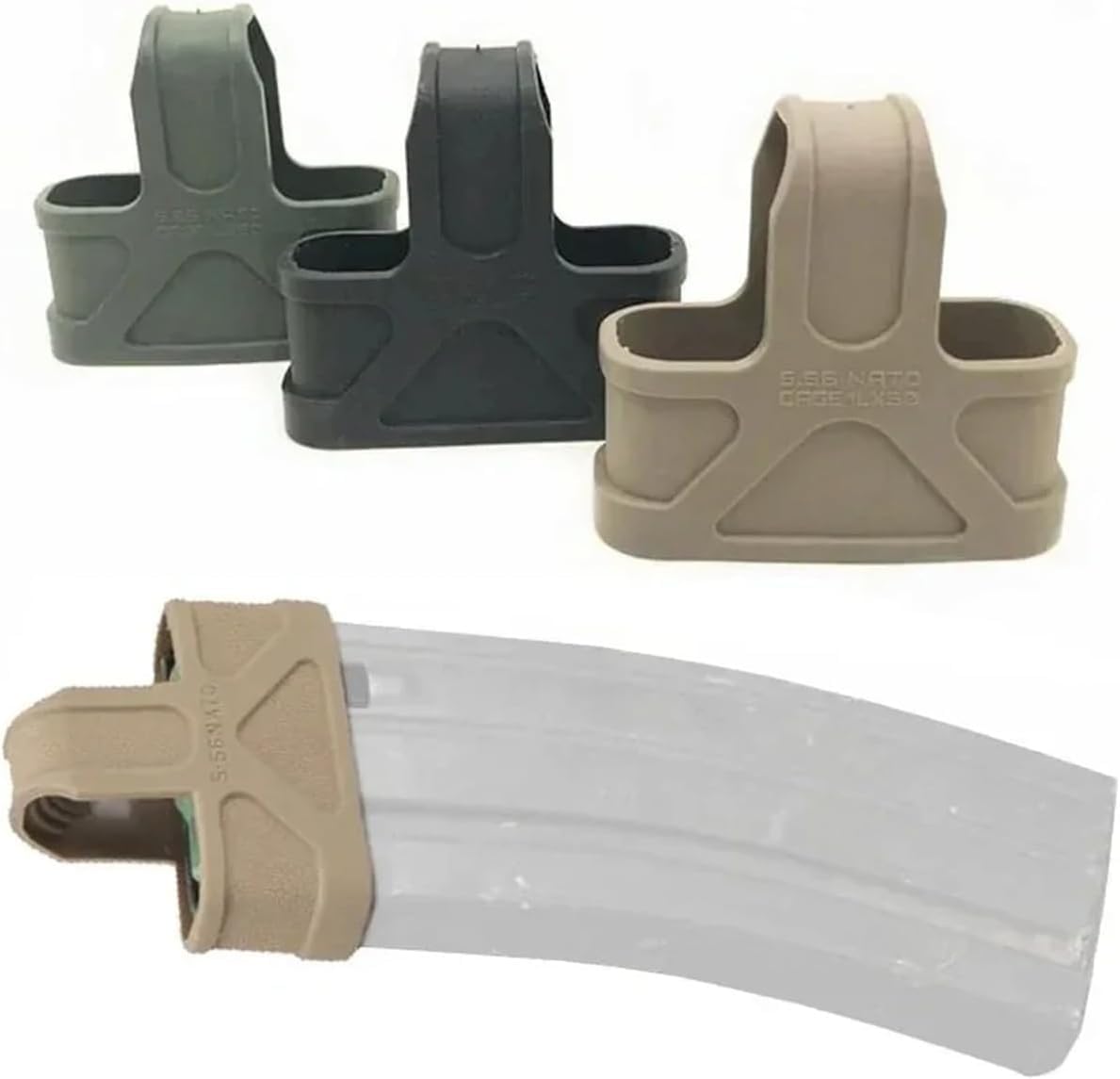 OutDoorBom Original Mag Assist for .223 Magazines. (TAN Pack of 2)