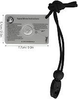 Vista 2 de Dilwe Espejo al aire libre, cristal reflector multifunción con cordón para acampar al aire libre, supervivencia, emergencia