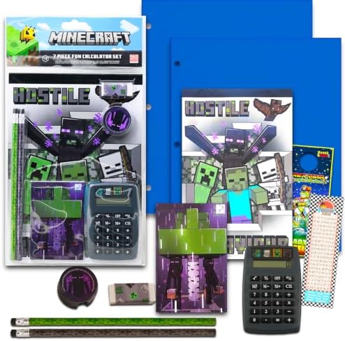 Minecraft School Supplies for Boys Bundle w Notebook, Folder, Pencils, More image 5