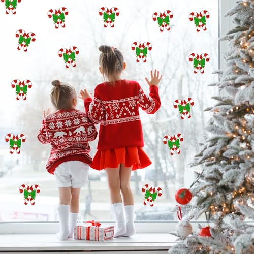 Image of 100Pcs Christmas Candy Cane Paper Cutouts, Glitter Candy Cane Cutout Decorations DIY Xmas Bulletin Board Winter Candy Cutouts Decorations Xmas Birthday Classroom Game Day Wall Decor Supplies