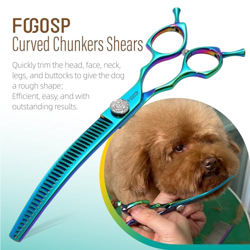 45Curved-Dog-Grooming-Scissors-Curved-Thinning-Shears-Curved-Chunkers-Dog-Shears-3Pcs-Combo-Turquoise 45Curved Dog Grooming Scissors Curved Thinning Shears Curved Chunkers Dog Shears 3Pcs Combo Turquoise