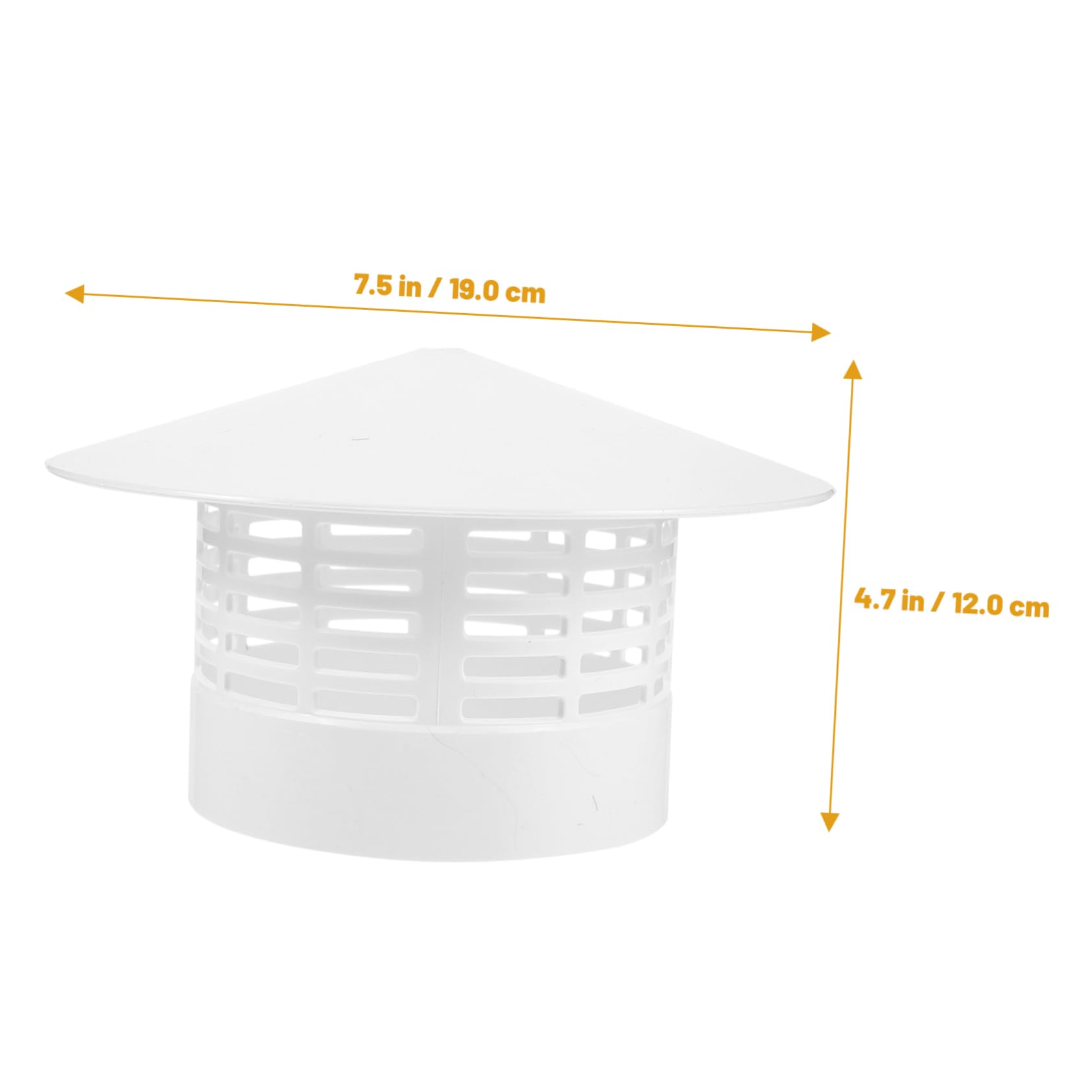 Cappello Terminale Antivento per Sfiato del Tetto, Copertura Antipioggia in PVC Bianco, Forma a Fungo, Resistente al Freddo