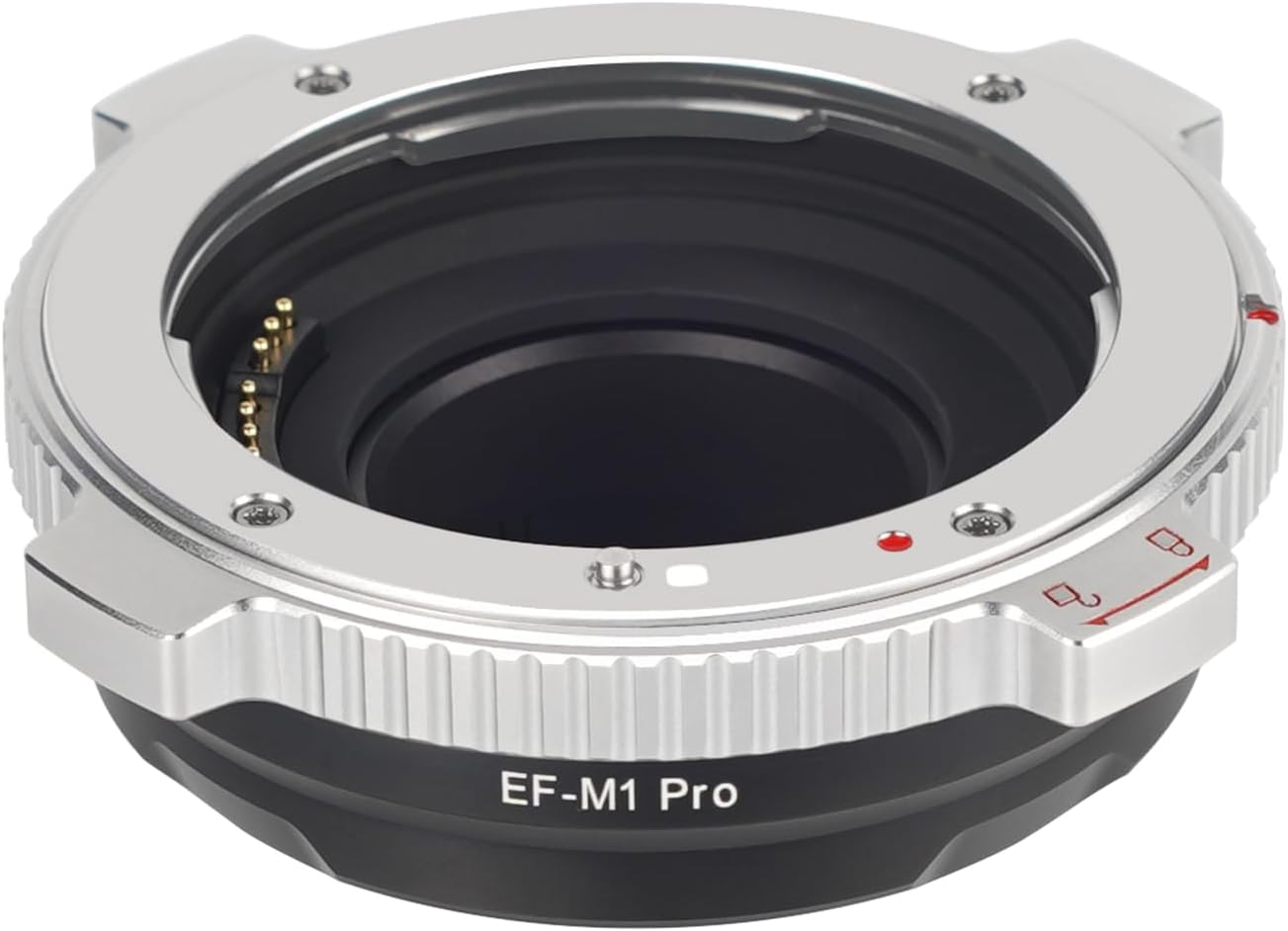 EF-M1 Pro Auto-Focus Lens Adapter with Security Lock Compatible for Canon EF/EF-S Lens to M4/3 Camera Iumix/oIympus/bmpcc (MFT-Mount)