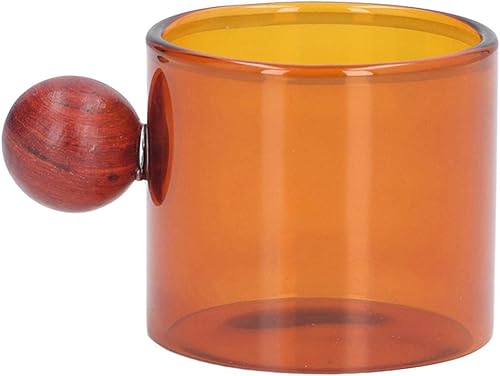 Miniatura 6 de Tazas de café vintage, taza de café de vidrio vintage, tazas de café vintage con bola de madera para cumpleaños, inauguraciones de casa y bodas