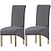 XIANYU Stretch Abnehmbare Waschbare Esszimmerstuhlbezüge Stretch Stuhlbezüge Stuhlbezug Parsons Stuhlhussen Für Esszimmer (Dunkelgrau,Set of 2(XL))