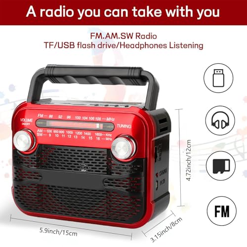 Radio de survie pour intempéries avec alertes météo et dynamo - 6