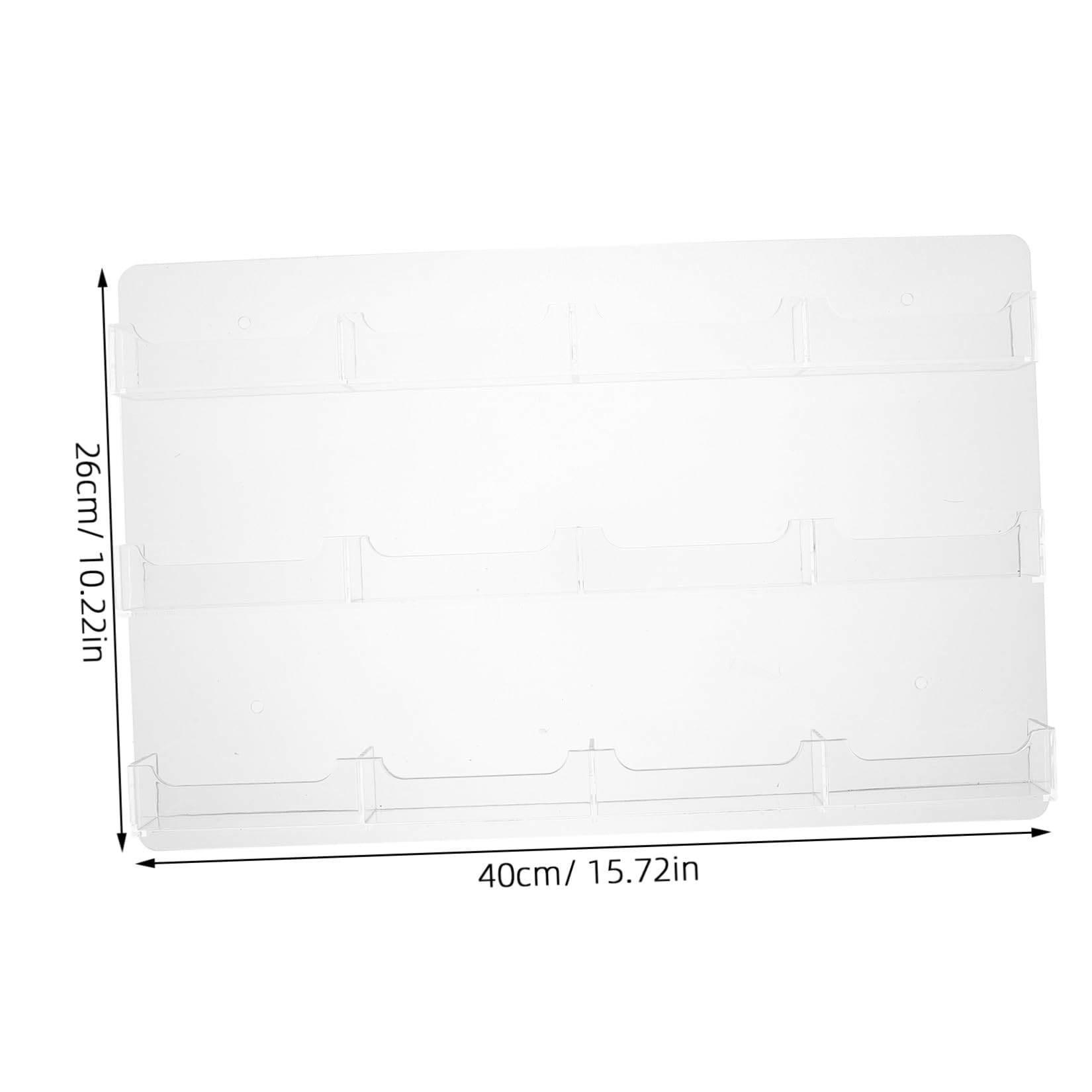 Présentoir Mural Acrylique pour Cartes de Visite à 12 Compartiments