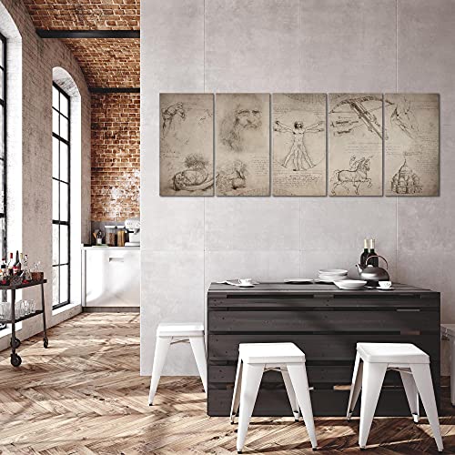 Runa Art Murali XXL Leonardo da Vinci 200 x 80 cm